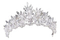 Coroa Tiara Cabelo Noiva Strass Prata Debutante Formatura