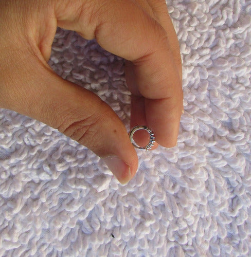 Piercing Cartilagem Brinco Argola Prata Pedra Zirconia 8 Mm