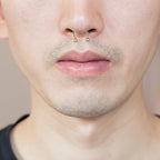 Piercing Nariz Septo Argola Falso Dourado Prata Preto Aço