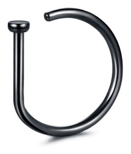 Piercing Argola Titânio D-ring  Nariz 8 Mm