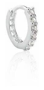 Piercing Cartilagem Brinco Argola Prata Pedra Zirconia 8 Mm