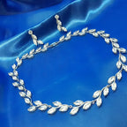 Conjunto Colar E Brinco Noiva Zircônia Prata Festa Debutante