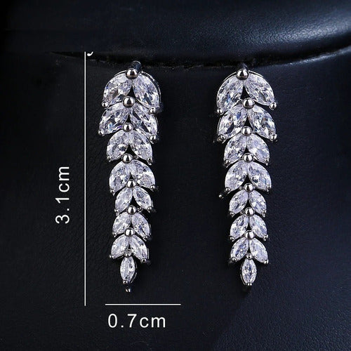 Brinco Noiva Pedra Zirconia Dourado Ou Prata Gota Debutante