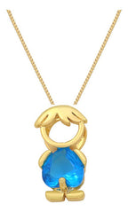 Colar Filhos Pedra Zirconia Banhado Ouro 18k Semi Joia