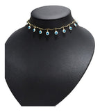 Colar Chocker Olho Grego Folheado A Ouro 18k Semi Joia