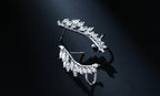 Brinco Ear Cuff Noiva Pedra Zirconia Prata Festa Debutante