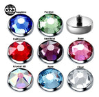Piercing Microdermal Titanio G23 Pedra 3 Mm Topo Azul Escuro