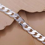 Pulseira Masculina 7 Mm Elo Grumet Aço Inoxidável Grossa