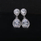 Brinco Noiva Pedra Zirconia Dourado Ou Prata Gota Debutante