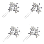 4 Arranjo Enfeite Cabelo Noiva Perola Dama Daminha Debutante