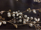 Tiara Arranjo Grinalda Cabelo Noiva Pérola Fio Strass Brilho