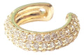 Piercing De Argola Falso Fake Dourado Pedra Zirconia F. Ouro