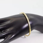 Pulseira Bracelete Dourada Com Pedra Zircônia Festa Semijoia