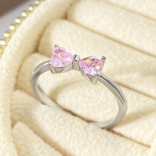 Anel Falange Pedra Zirconia Festa Dourado Coração Delicado