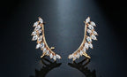 Brinco Ear Cuff Noiva Pedra Zirconia Prata Festa Debutante