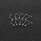 Piercing Nariz Nostril Aço Pedra Zirconia 3mm Pt De Luz