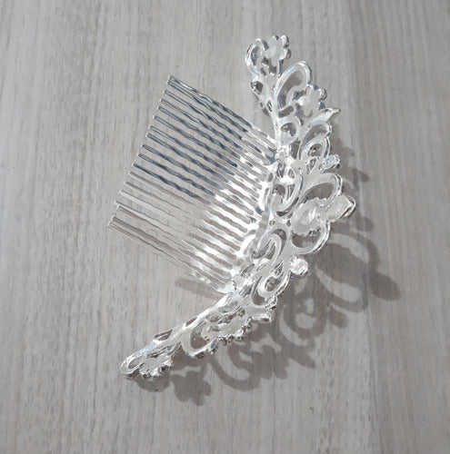 Coroa Tiara Prata Noiva Dama Daminha Strass Debutante Barata