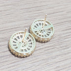 Brinco Zirconia Dourado Pequeno Redondo Delicado Festa
