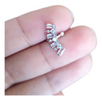 Piercing Argola Falso Fake Pressão Pedra Zircônia Orelha