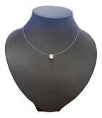 Colar Gargantilha Pedra Zirconia Prata Ponto De Luz Nylon