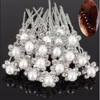 Ponto De Luz Cabelo Strass Pérola Noiva Daminha 20 Pcs