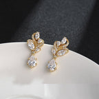 Brinco Noiva Zirconia Prata Ou Dourado Festa Formatura Luxo