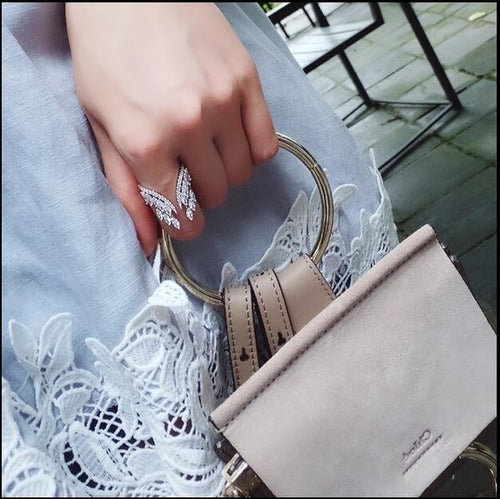 Anel Noiva Pedra Zirconia Festa Prata Ou Dourado Casamento