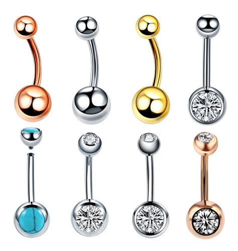 Piercing De Umbigo 100% Titânio Pequeno