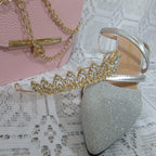 Coroa Tiara Arranjo Cabelo Noiva Strass Dourada Ouro