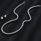 Colar Chocker Riviera Gota Brinco Pulseira Noiva Zircônia