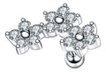 Piercing Cluster Helix Cartilagem  Pedras De Zirconia Flor