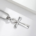 Corrente Aço Inox Pingente Cruz Inoxidável Tau Egipcia 50 Cm