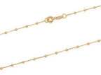 Colar De Bolinhas F. Ouro 18k Dourado Semi Joia 45 Cm