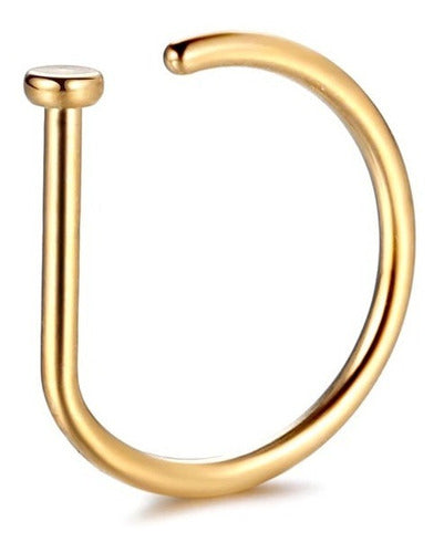 Piercing Argola Titânio D-ring  Nariz 8 Mm