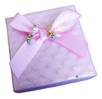 Brinco Argola Com Pedra De Zircônia Coração Pendurada F Ouro