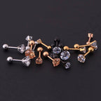 Piercing Tragus Cartilagem Ponto De Luz Dourado 2 3 4 5 Mm