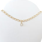 Colar Corrente Cartier Grossa Pingente Pedra Zirconia F Ouro