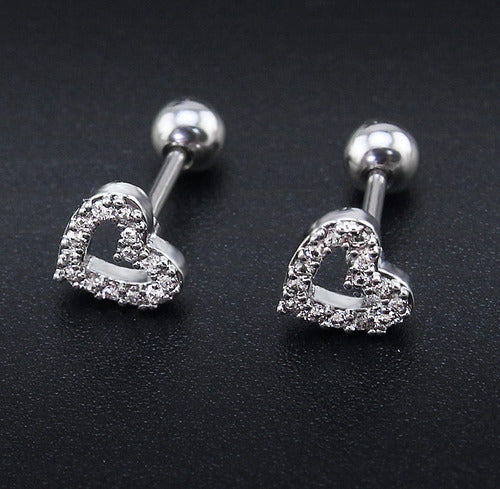 Piercing Tragus Cartilagem Coração Zirconia 6mm