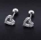 Piercing Tragus Cartilagem Coração Zirconia 6mm