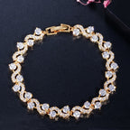 Pulseira Bracelete Prata Ou Dourada Zircônia Noiva Debutante