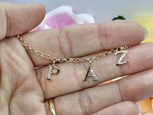 Colar Chocker Paz Dourado Semijoia Pingente Pedra Zirconia