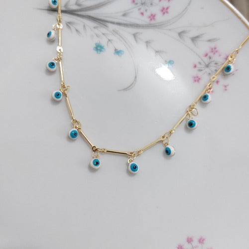 Pulseira Bracelete Pingente Olho Grego Presente Proteção