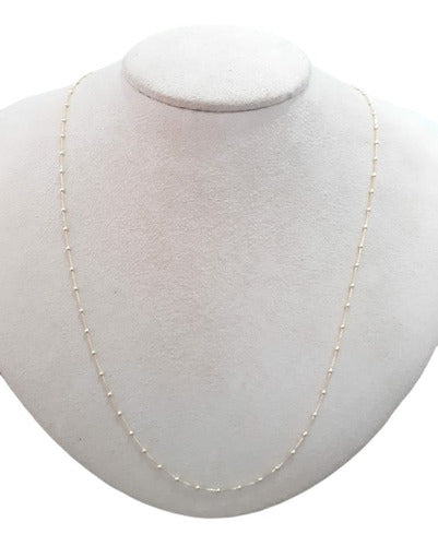 Colar De Bolinhas F. Ouro 18k Dourado Semi Joia 80 Cm