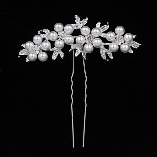Arranjo Enfeite Cabelo Noiva Perola Dama Daminha Debutante
