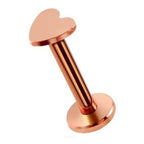 Piercing Tragus Labret Cartilagem Mini Coracao 4 Mm Aco cirurgico prata preto dourado rose gold