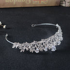 Coroa Tiara Noiva Strass E Zirconia Prata Debutante Luxo