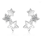 Brinco Infantil Pequeno Estrela Pedra Zirconia F Prata