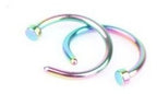 Piercing Nariz Argola Falso Fake Dourado Prata Preto Rosa