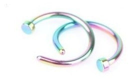 Piercing Nariz Argola Falso Fake Dourado Prata Preto Rosa