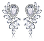 Brinco De Zirconia Noiva Festa Casamento Madrinha Prata Fixo